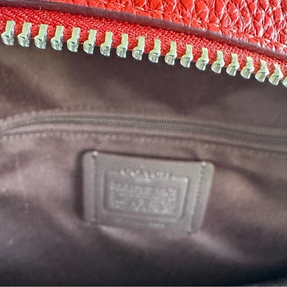 COACH Miami Red Court Pebbled Leather Backpack main image 3